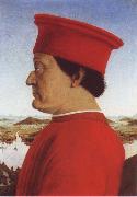 Portrait of Duke Frederico da Montefello and Battista Sfozza Piero della Francesca
